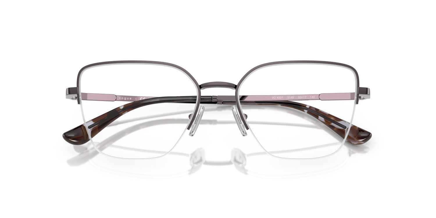 Eyeglasses Vogue VO 4331 (5149) color viola chiaro shape butterfly lenses lente demo