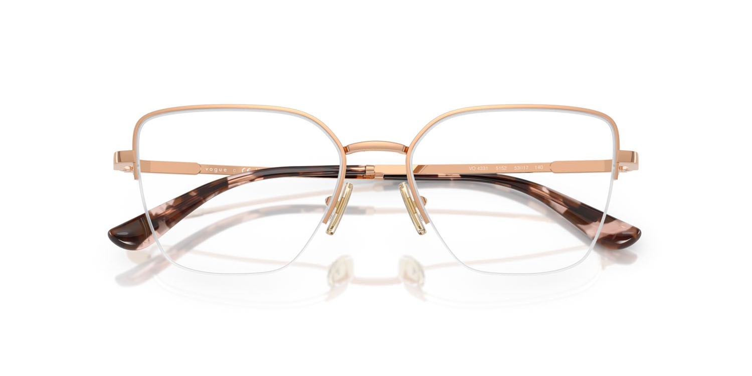 Occhiali da vista Vogue VO 4331 (5152) colore oro rose forma farfalla lenti lente demo