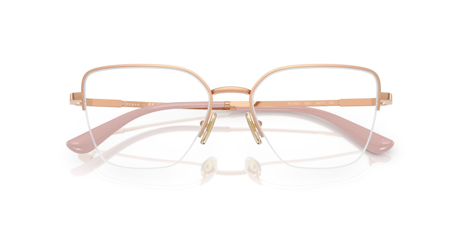 Eyeglasses Vogue VO 4331 (5207) color oro rosa/top rosa shape butterfly lenses lente demo