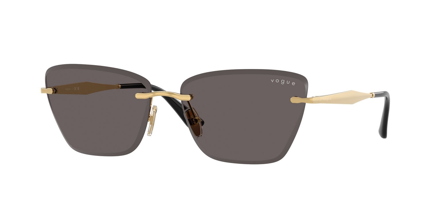 Sunglasses Vogue VO 4332S (280/87) color oro shape cat eye lenses nero/grigio fumo