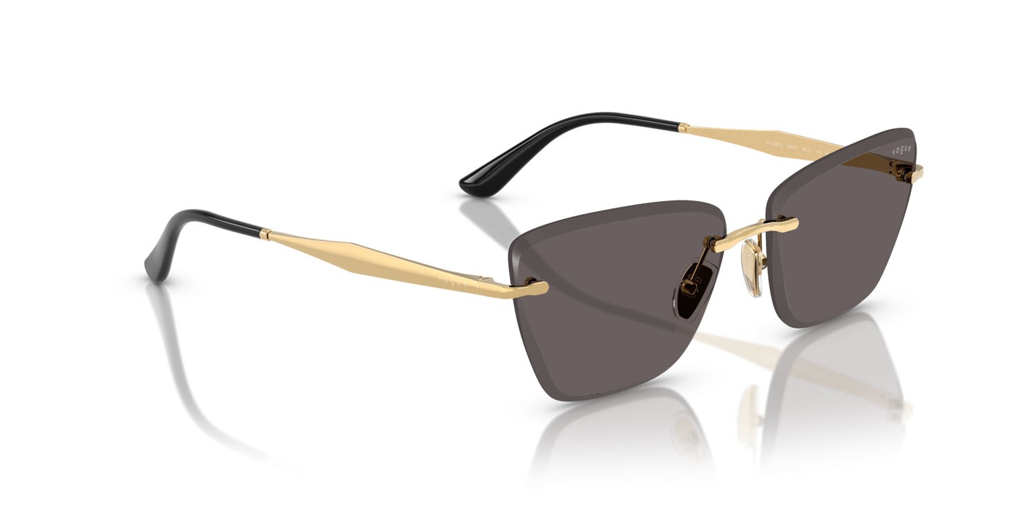 Sunglasses Vogue VO 4332S (280/87) color oro shape cat eye lenses nero/grigio fumo
