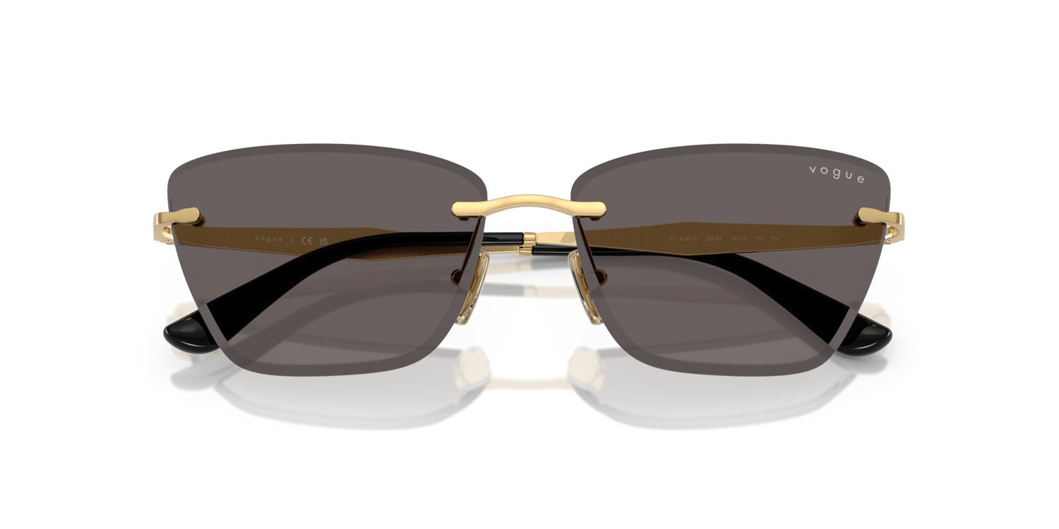 Sunglasses Vogue VO 4332S (280/87) color oro shape cat eye lenses nero/grigio fumo
