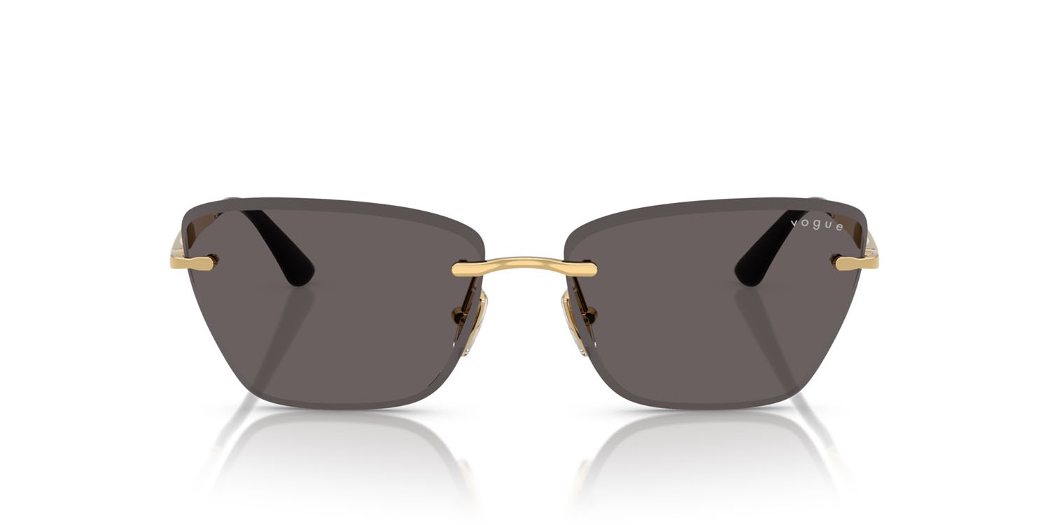 Sunglasses Vogue VO 4332S (280/87) color oro shape cat eye lenses nero/grigio fumo