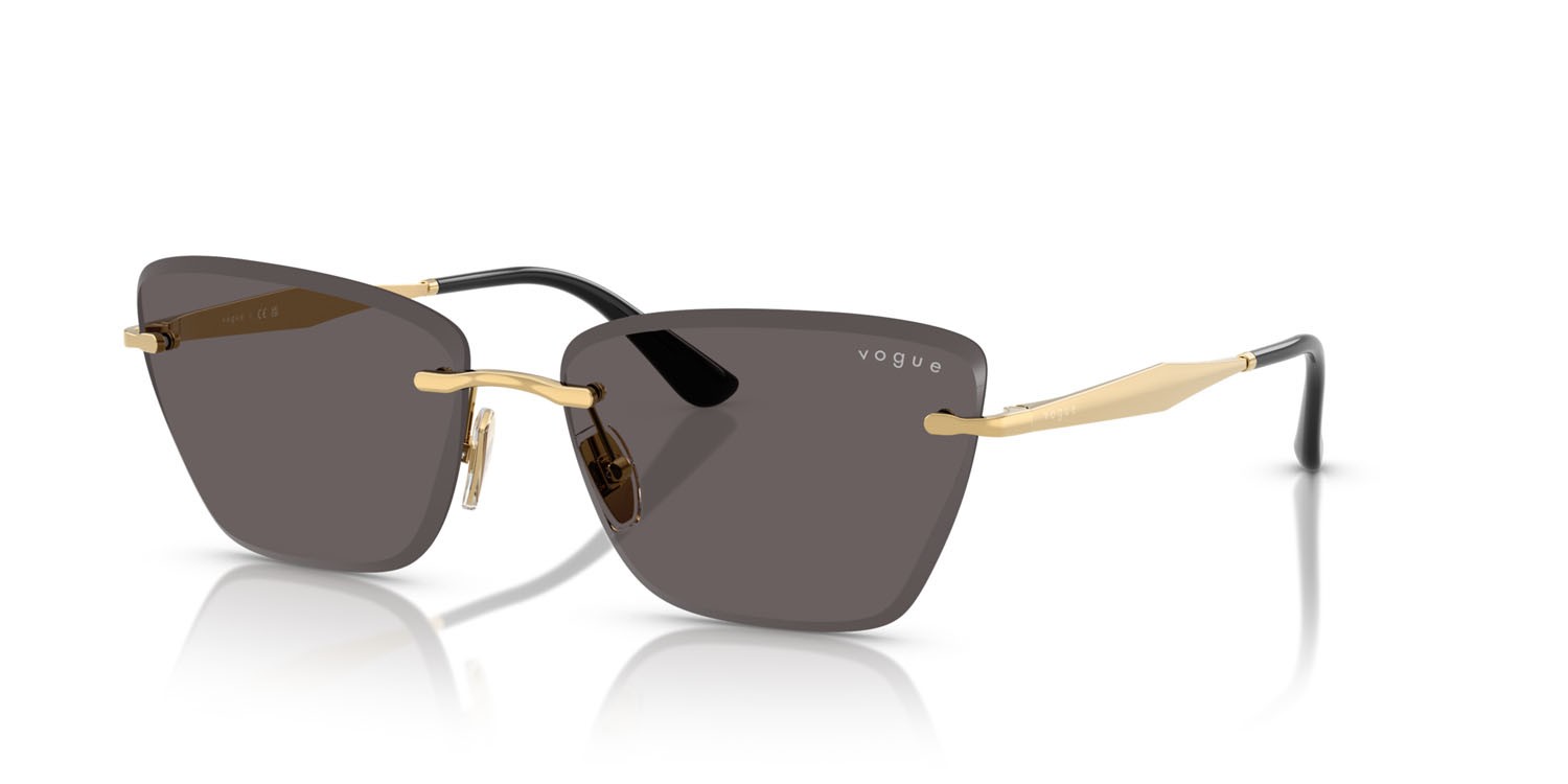 Sunglasses Vogue VO 4332S (280/87) color oro shape cat eye lenses nero/grigio fumo