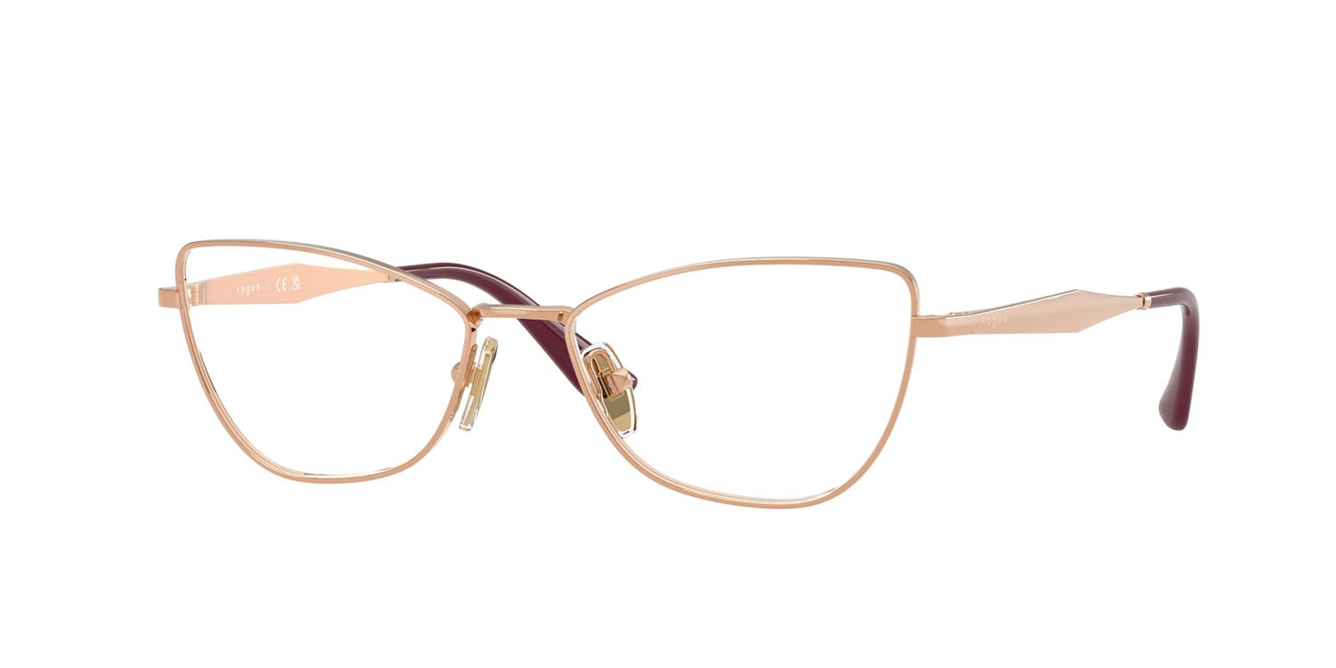 Eyeglasses Vogue VO 4333 (5152) color oro rose shape butterfly lenses lente demo