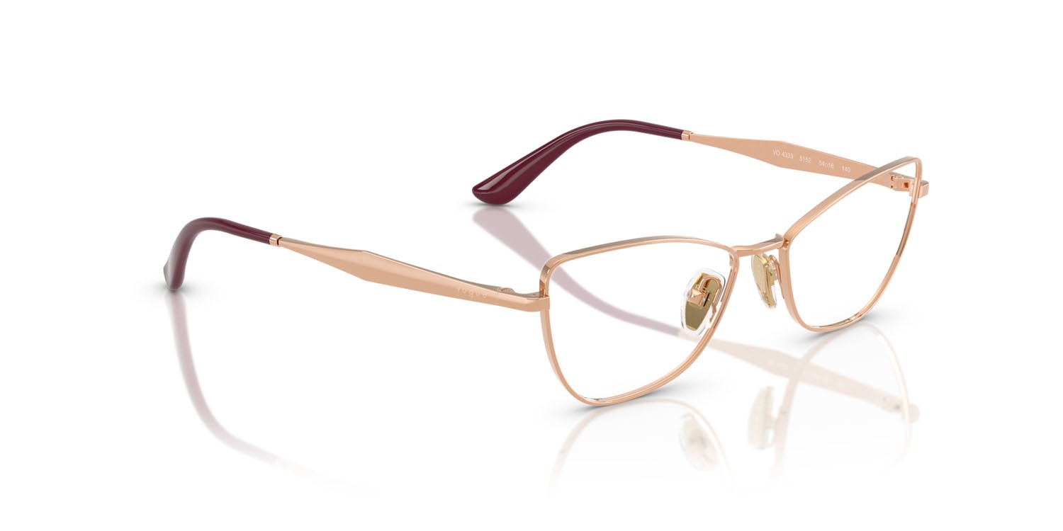 Eyeglasses Vogue VO 4333 (5152) color oro rose shape butterfly lenses lente demo