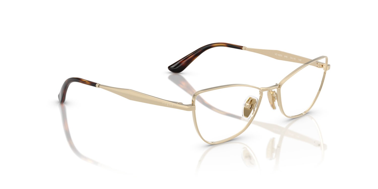 Eyeglasses Vogue VO 4333 (848) color oro pallido shape butterfly lenses lente demo