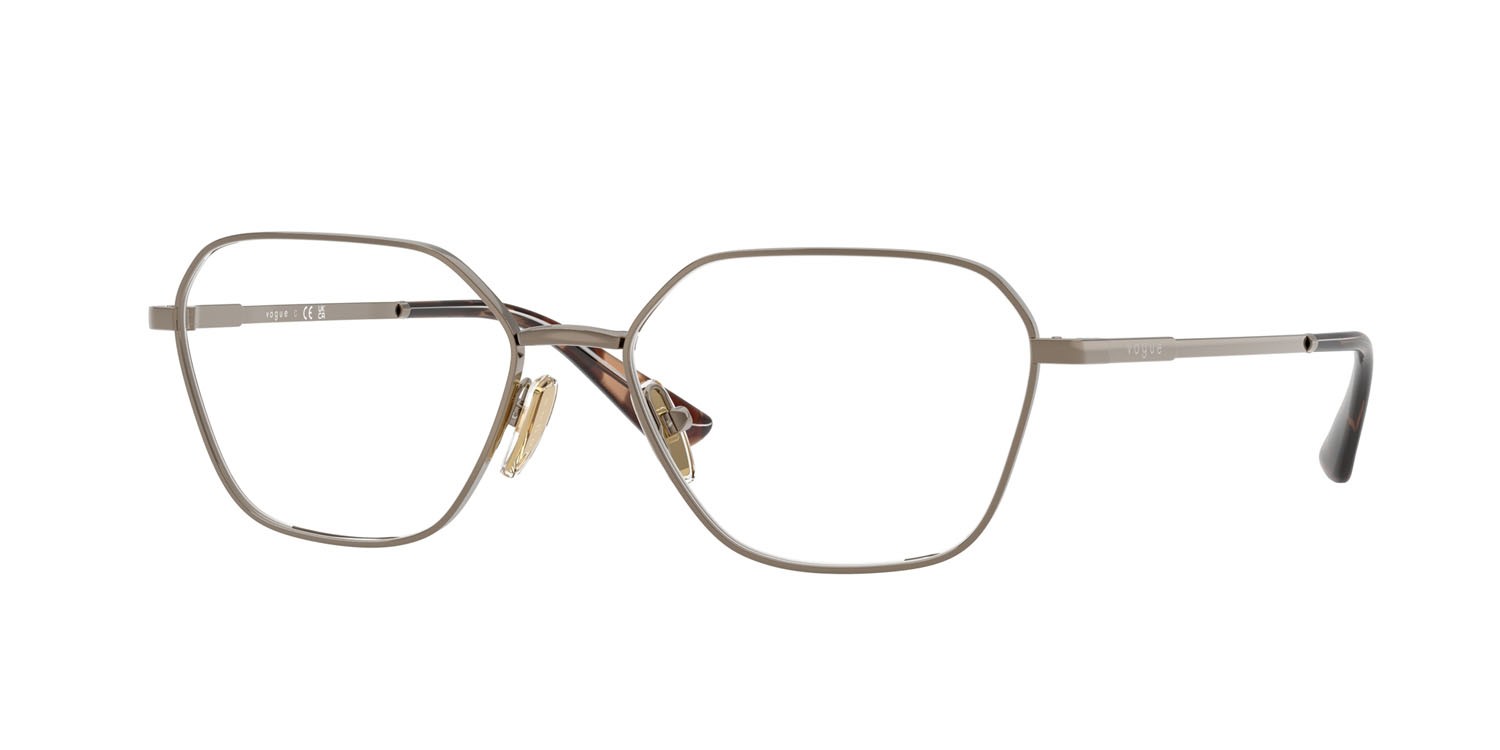 Eyeglasses Vogue VO 4334 (5138) color marrone chiaro shape irregular lenses lente demo