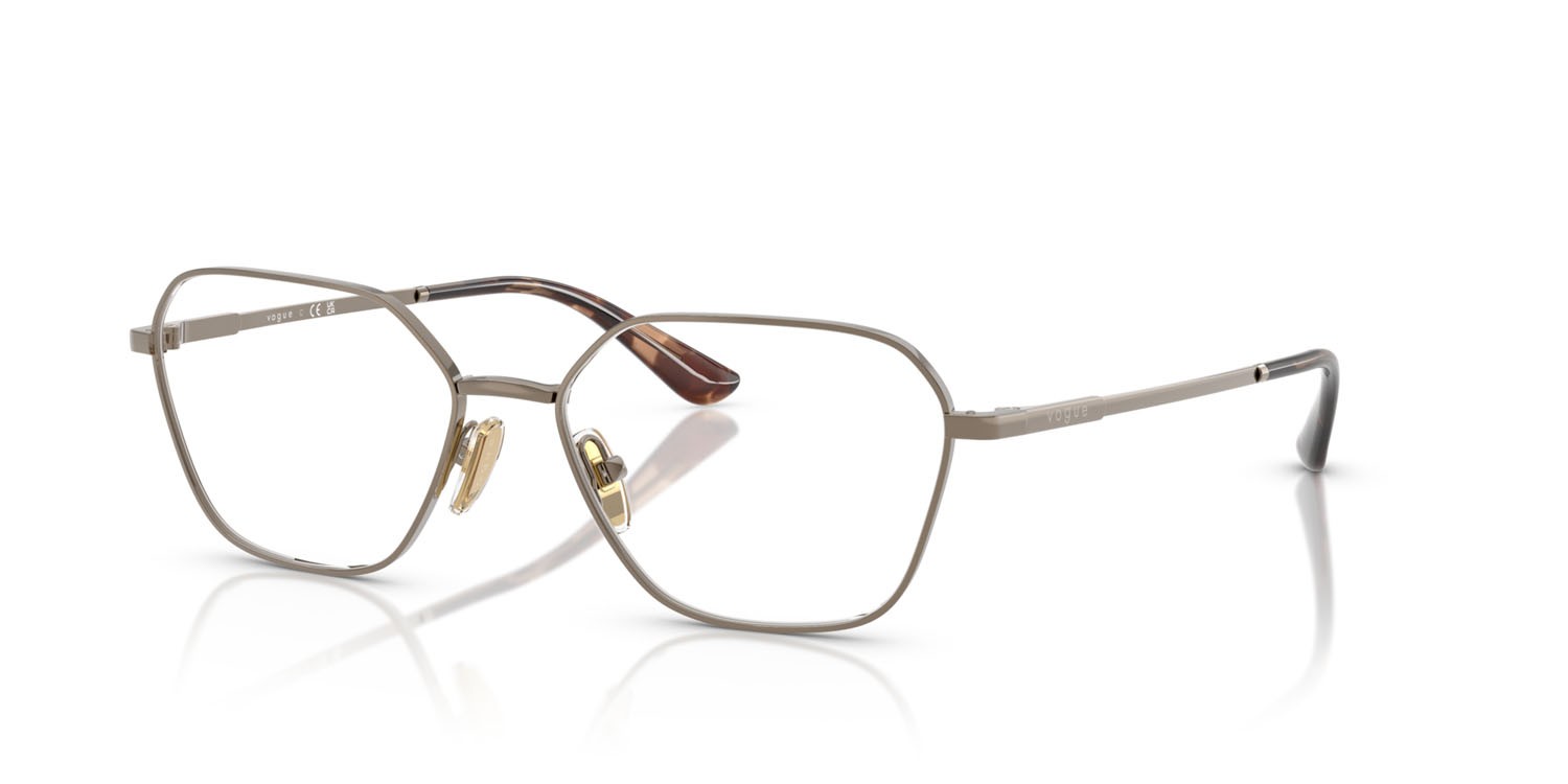 Eyeglasses Vogue VO 4334 (5138) color marrone chiaro shape irregular lenses lente demo