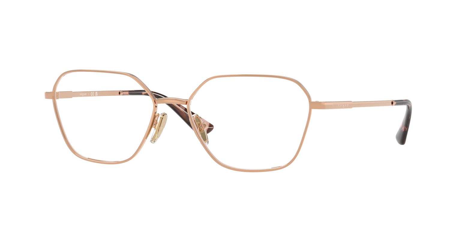 Eyeglasses Vogue VO 4334 (5152) color oro rose shape irregular lenses lente demo