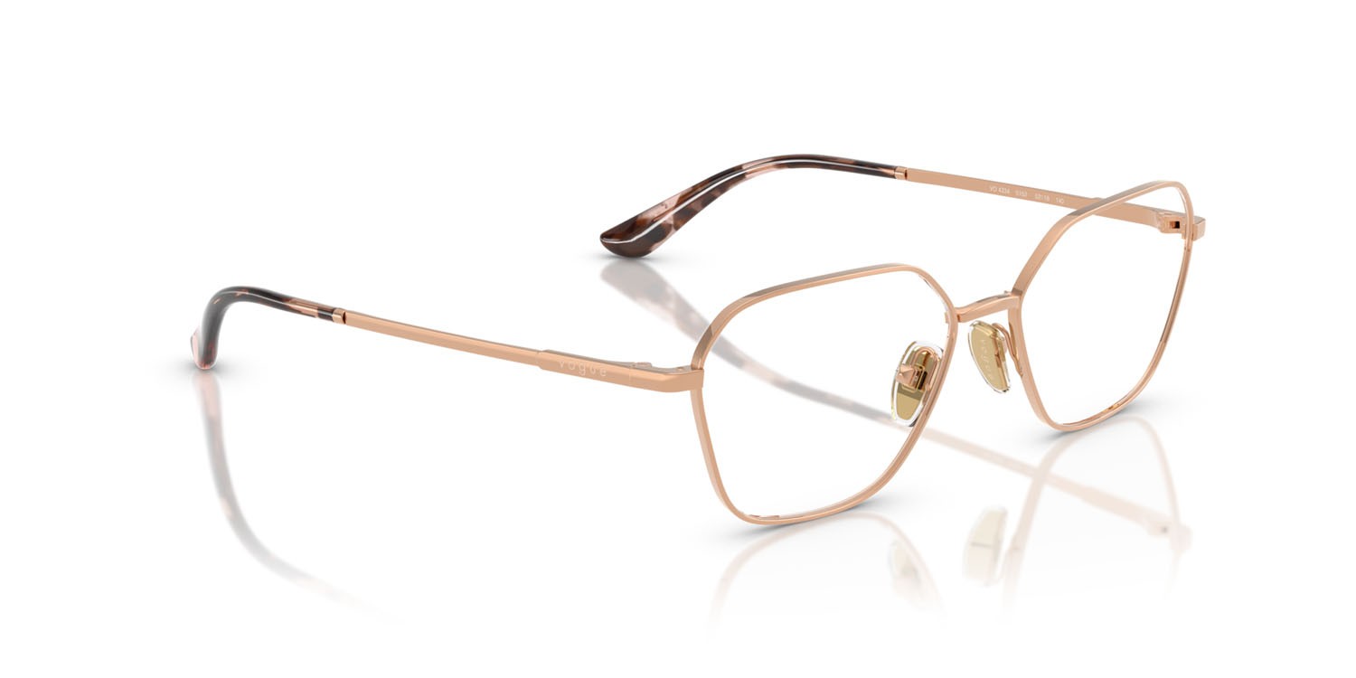 Eyeglasses Vogue VO 4334 (5152) color oro rose shape irregular lenses lente demo