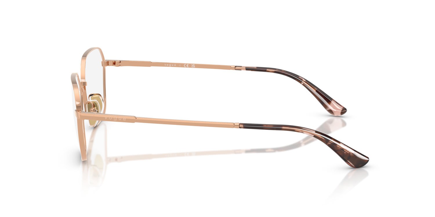 Eyeglasses Vogue VO 4334 (5152) color oro rose shape irregular lenses lente demo