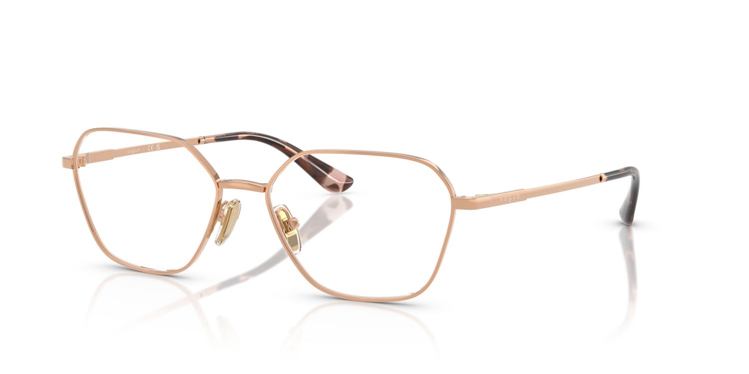 Eyeglasses Vogue VO 4334 (5152) color oro rose shape irregular lenses lente demo