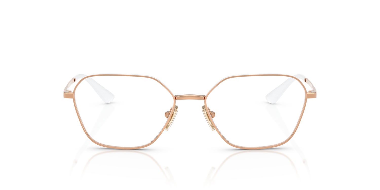 Eyeglasses Vogue VO 4334 (5209) color rose gold/top white shape irregular lenses lente demo