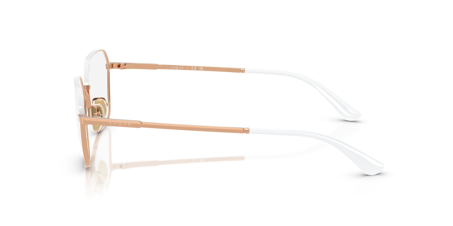 Eyeglasses Vogue VO 4334 (5209) color rose gold/top white shape irregular lenses lente demo