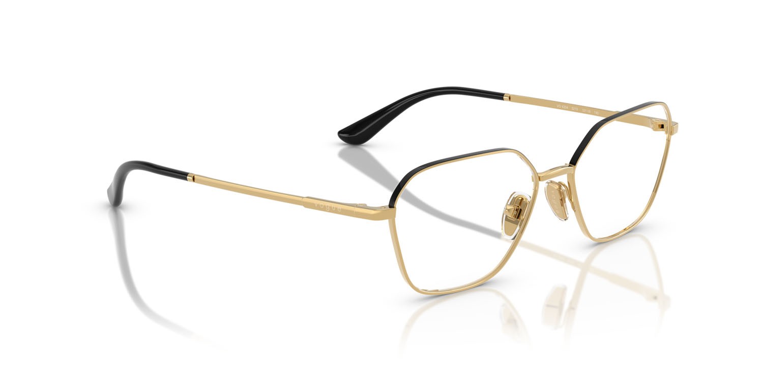 Eyeglasses Vogue VO 4334 (5210) color gold/top black shape irregular lenses lente demo