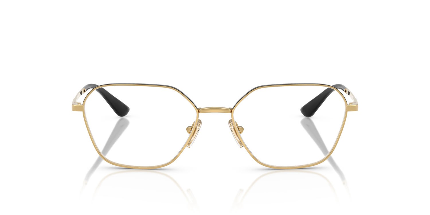 Eyeglasses Vogue VO 4334 (5210) color gold/top black shape irregular lenses lente demo