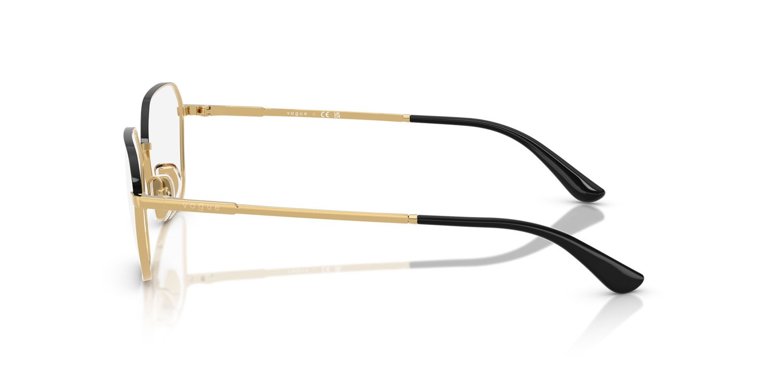 Eyeglasses Vogue VO 4334 (5210) color gold/top black shape irregular lenses lente demo