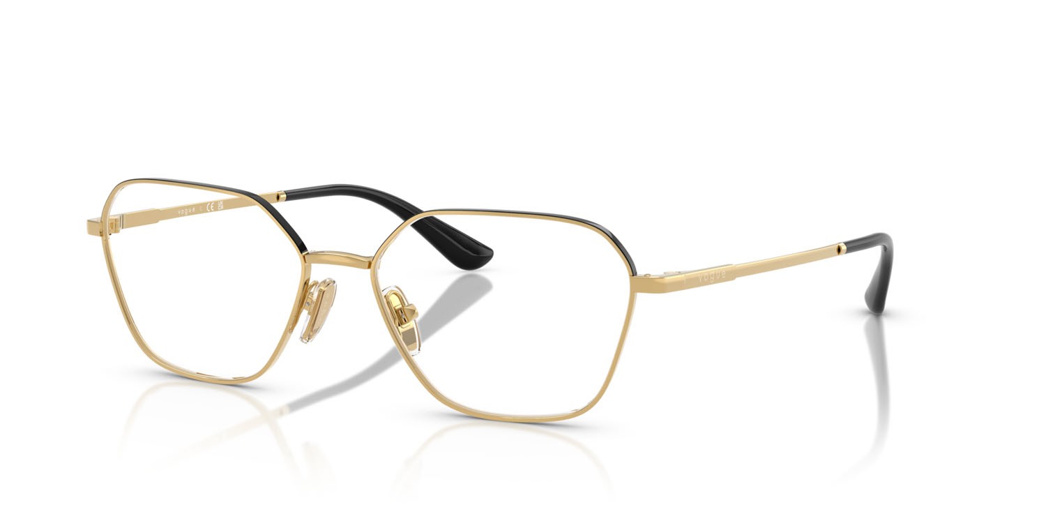 Eyeglasses Vogue VO 4334 (5210) color gold/top black shape irregular lenses lente demo