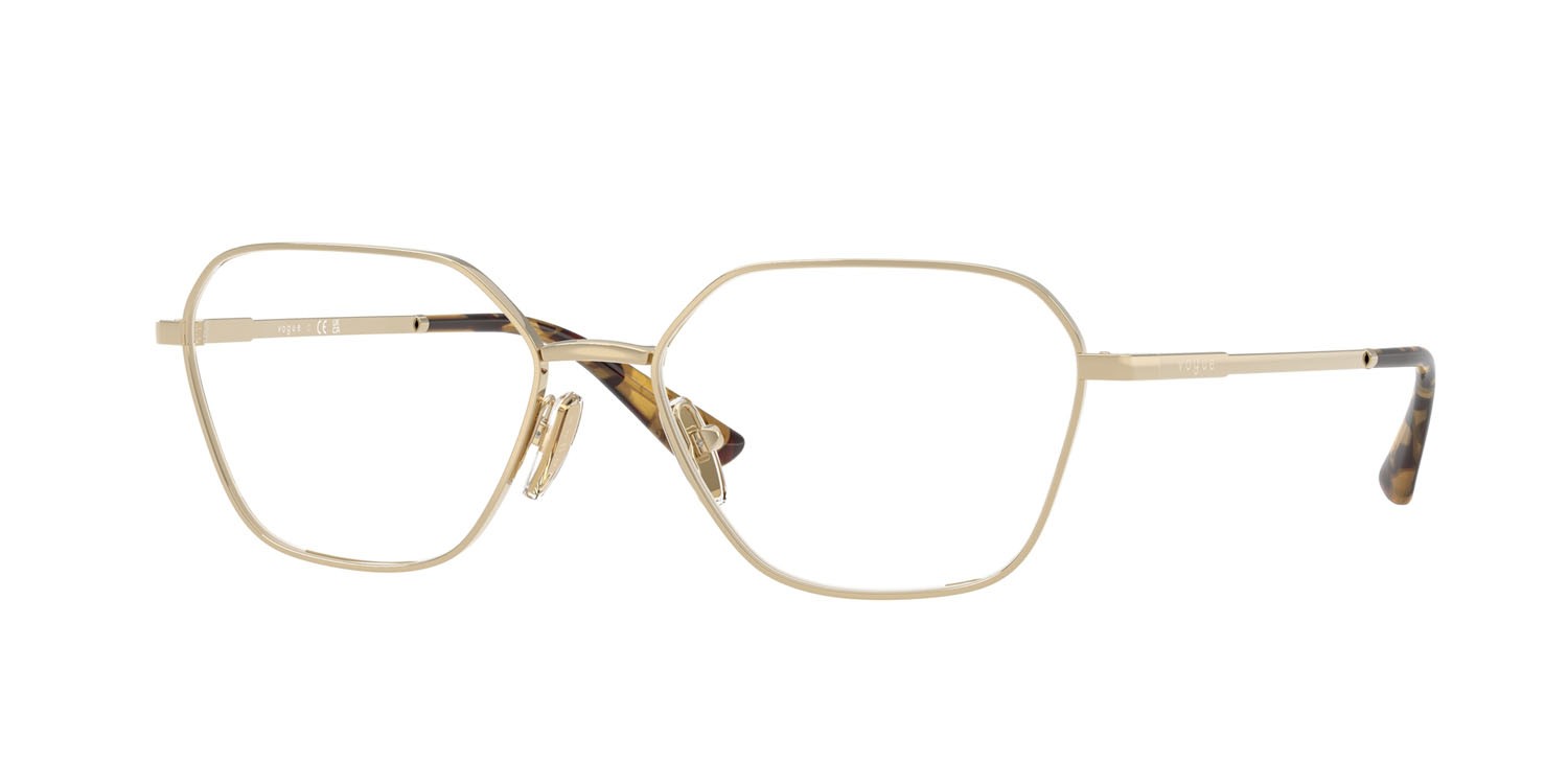 Eyeglasses Vogue VO 4334 (848) color oro pallido shape irregular lenses lente demo
