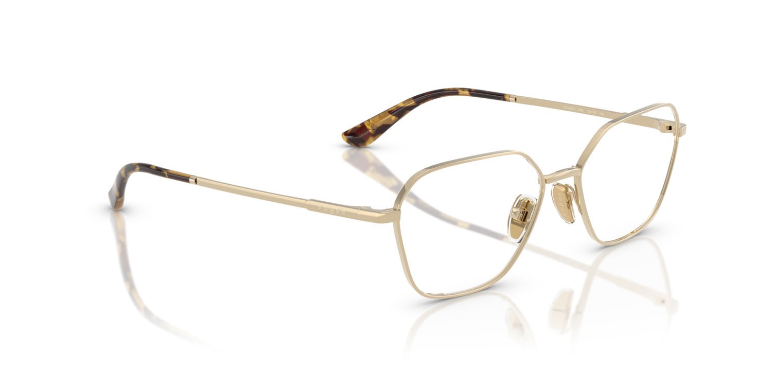 Eyeglasses Vogue VO 4334 (848) color oro pallido shape irregular lenses lente demo
