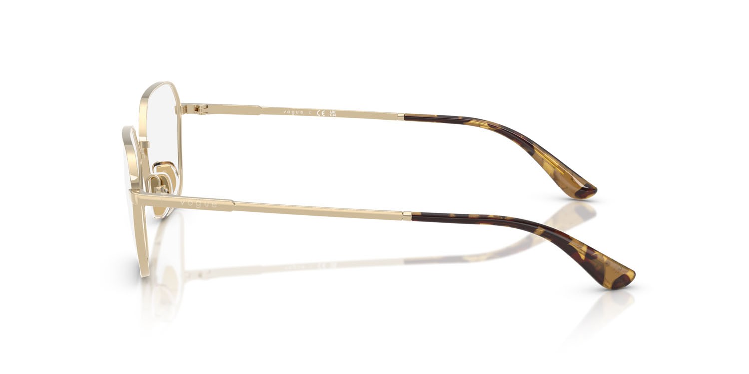 Eyeglasses Vogue VO 4334 (848) color oro pallido shape irregular lenses lente demo