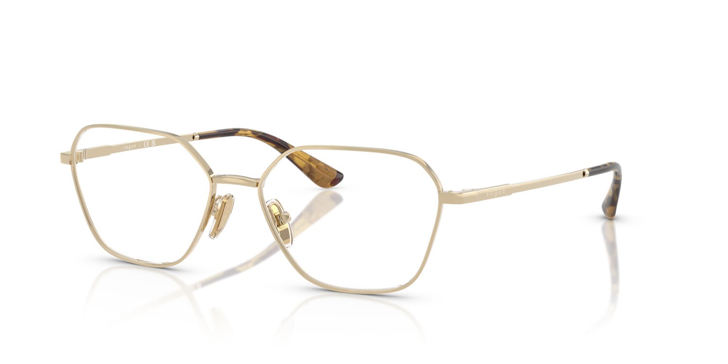 Eyeglasses Vogue VO 4334 (848) color oro pallido shape irregular lenses lente demo