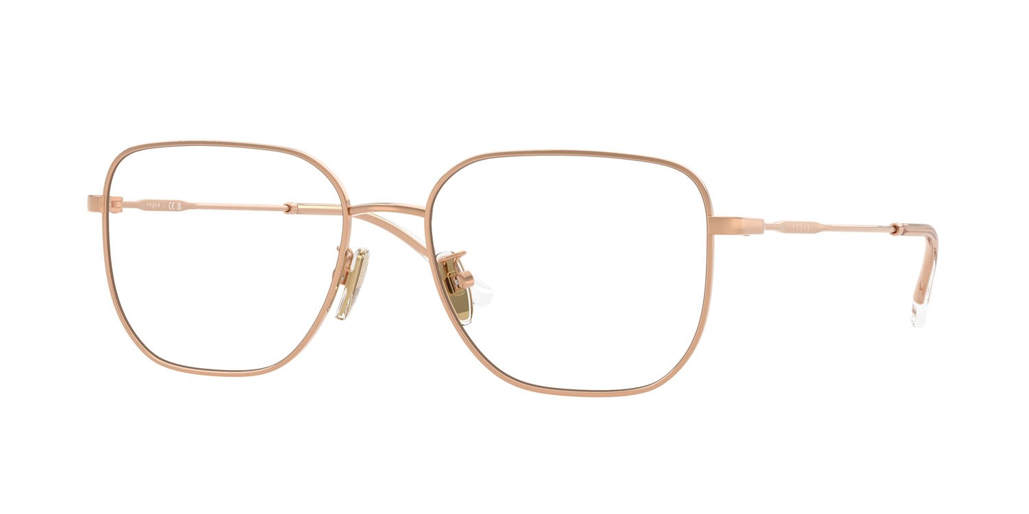 Eyeglasses Vogue VO 4335D (5152) color oro rose shape square lenses lente demo