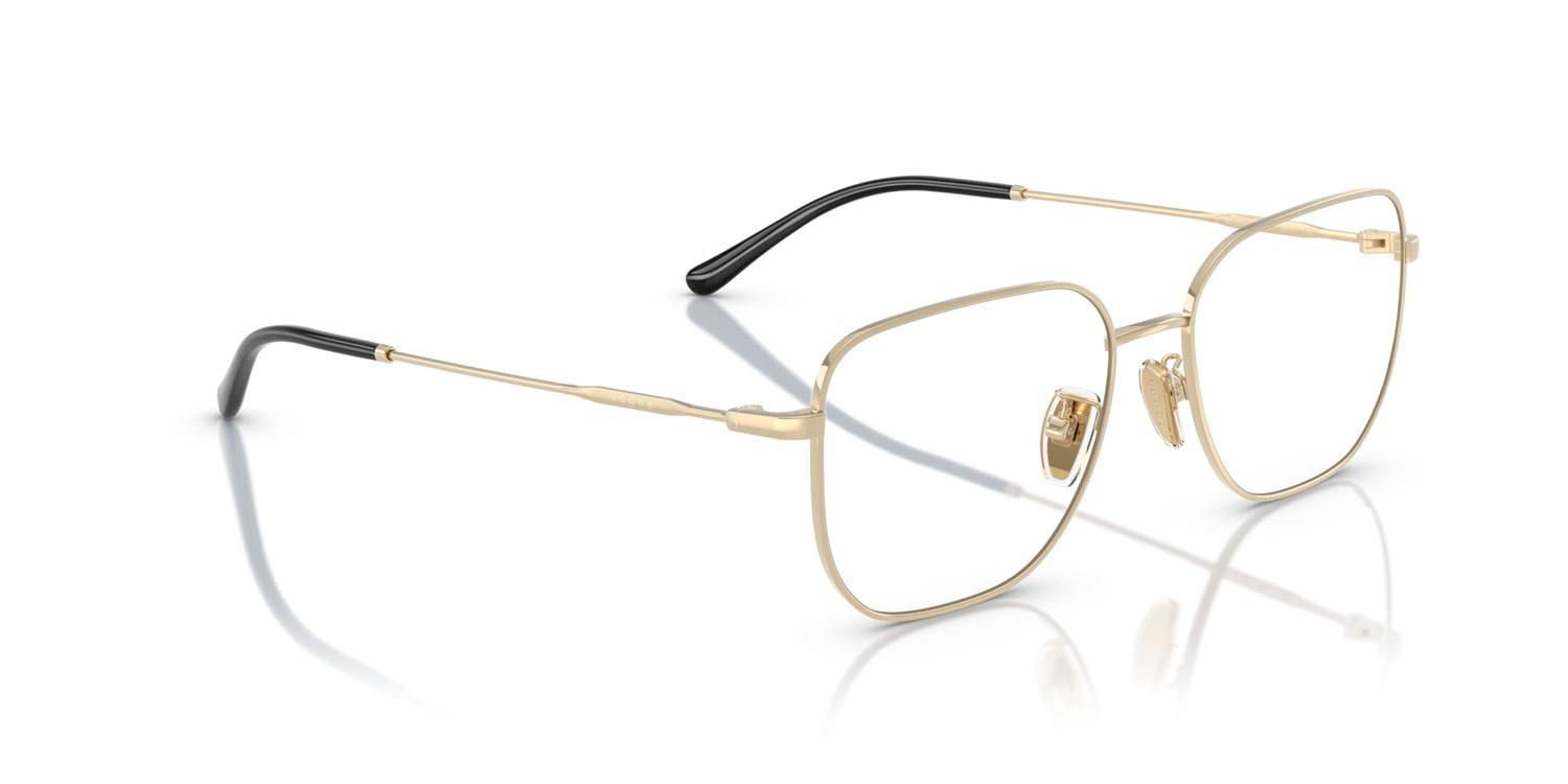 Occhiali da vista Vogue VO 4335D (848) colore oro pallido forma quadrato lenti lente demo