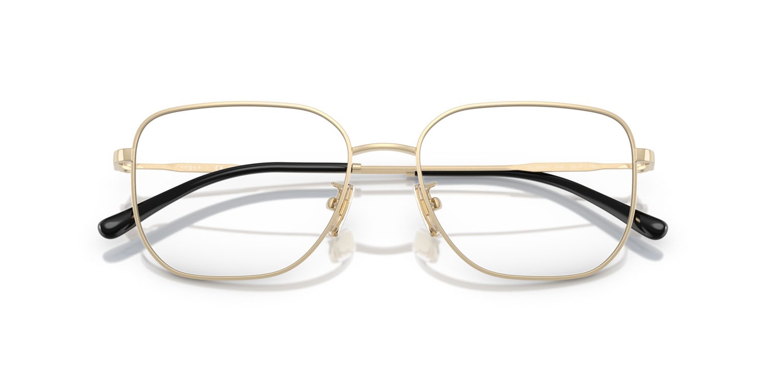 Occhiali da vista Vogue VO 4335D (848) colore oro pallido forma quadrato lenti lente demo