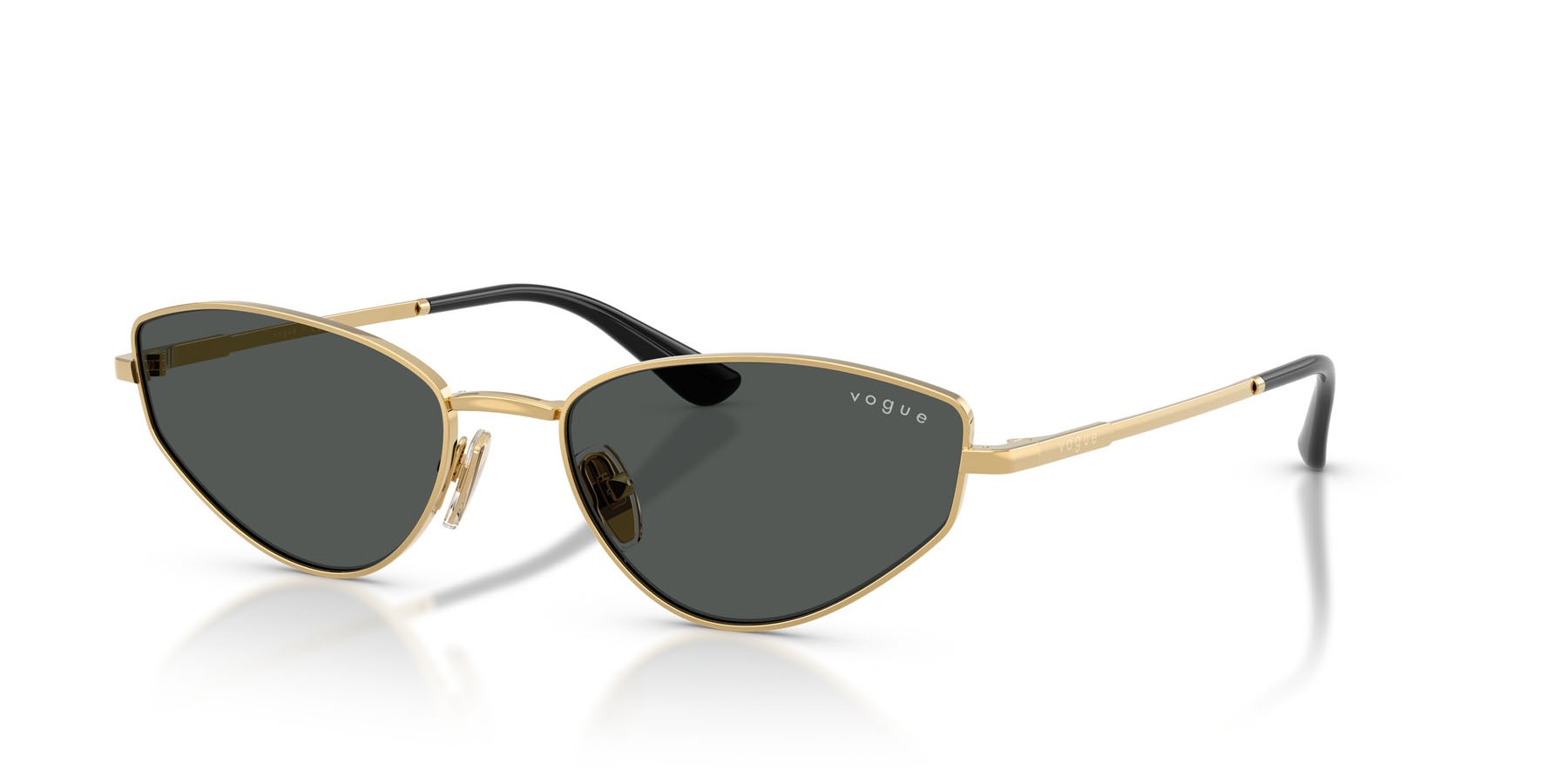 Occhiali da sole Vogue VO 4339S (280/87) colore oro forma cat eye lenti grigio scuro