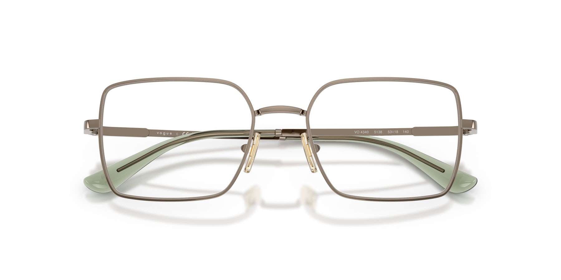 Eyeglasses Vogue VO 4340 (5138) color marrone chiaro shape rectangle lenses lente demo