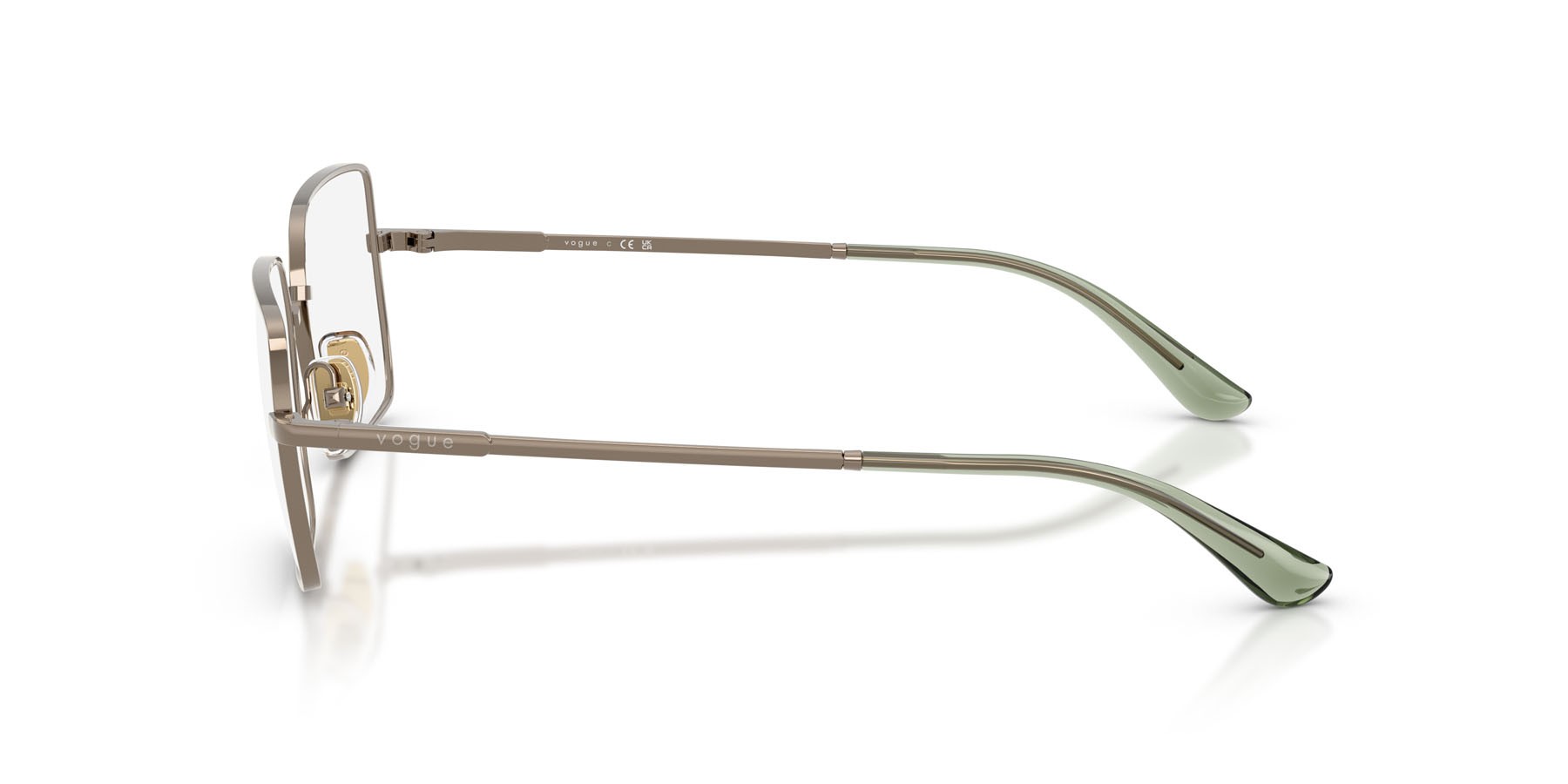 Eyeglasses Vogue VO 4340 (5138) color marrone chiaro shape rectangle lenses lente demo