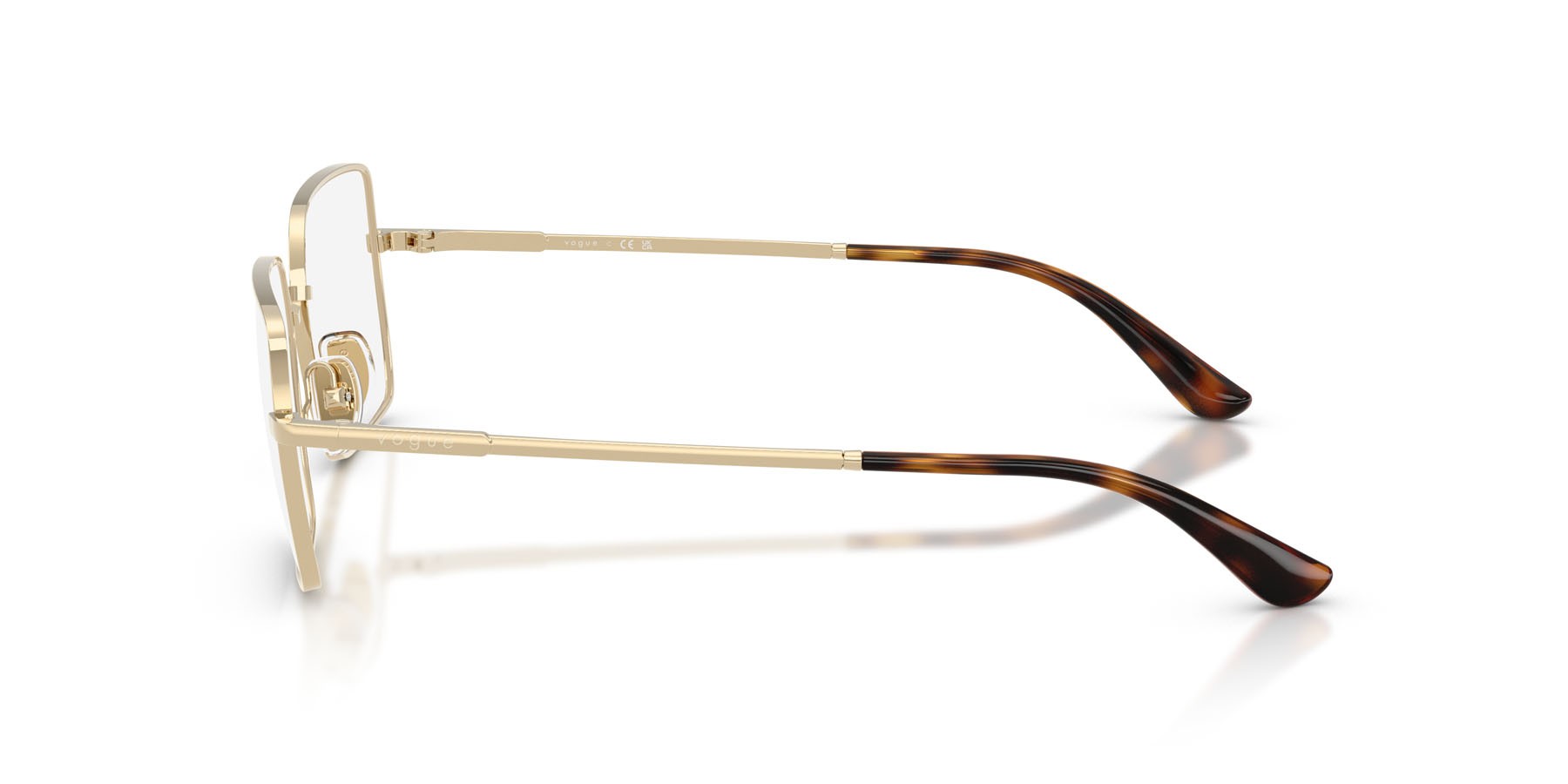 Eyeglasses Vogue VO 4340 (848) color oro pallido shape rectangle lenses lente demo
