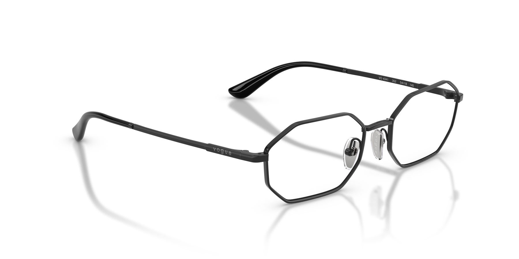 Eyeglasses Vogue VO 4341 (352) color nero shape irregular lenses lente demo