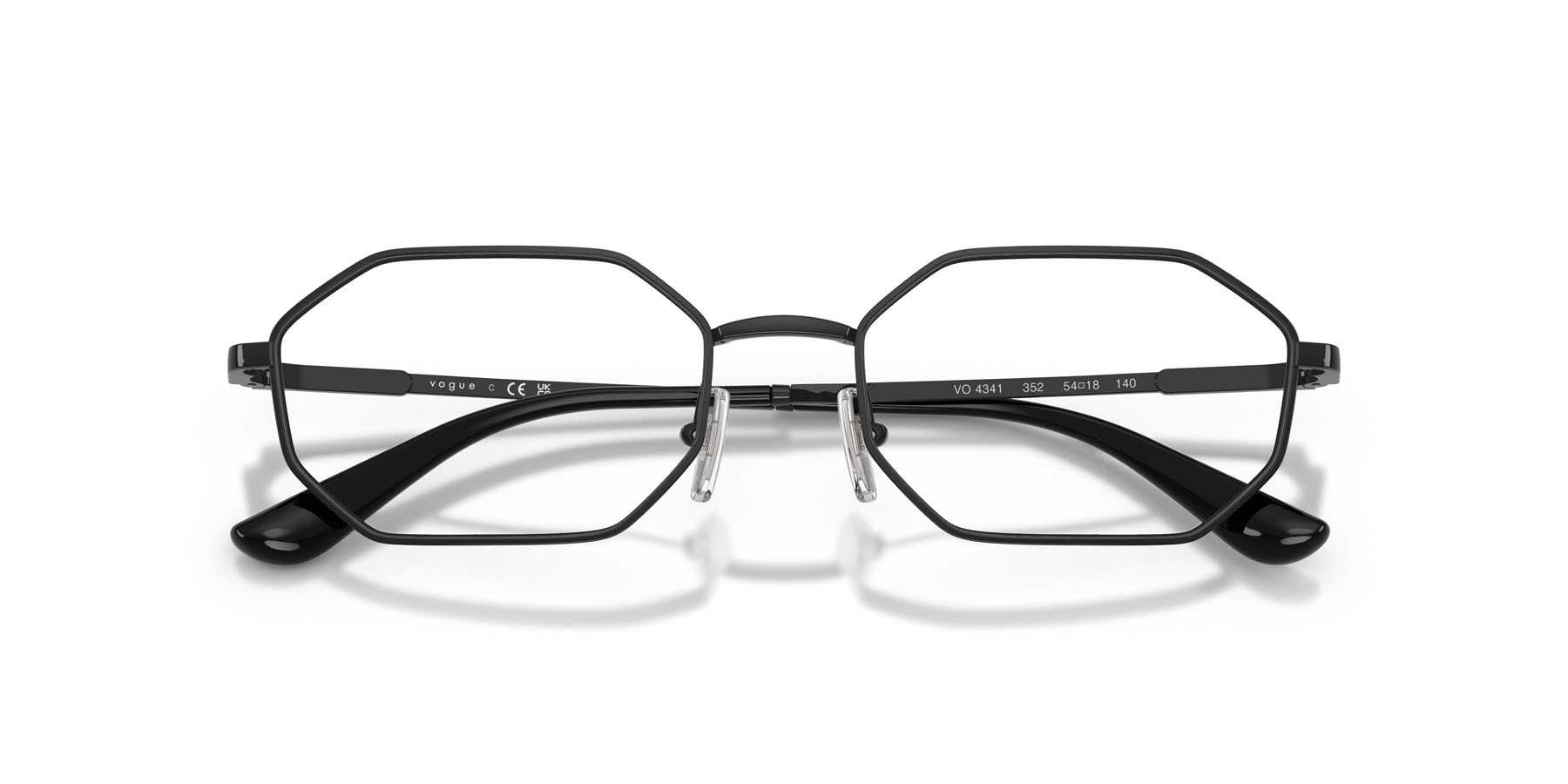 Eyeglasses Vogue VO 4341 (352) color nero shape irregular lenses lente demo