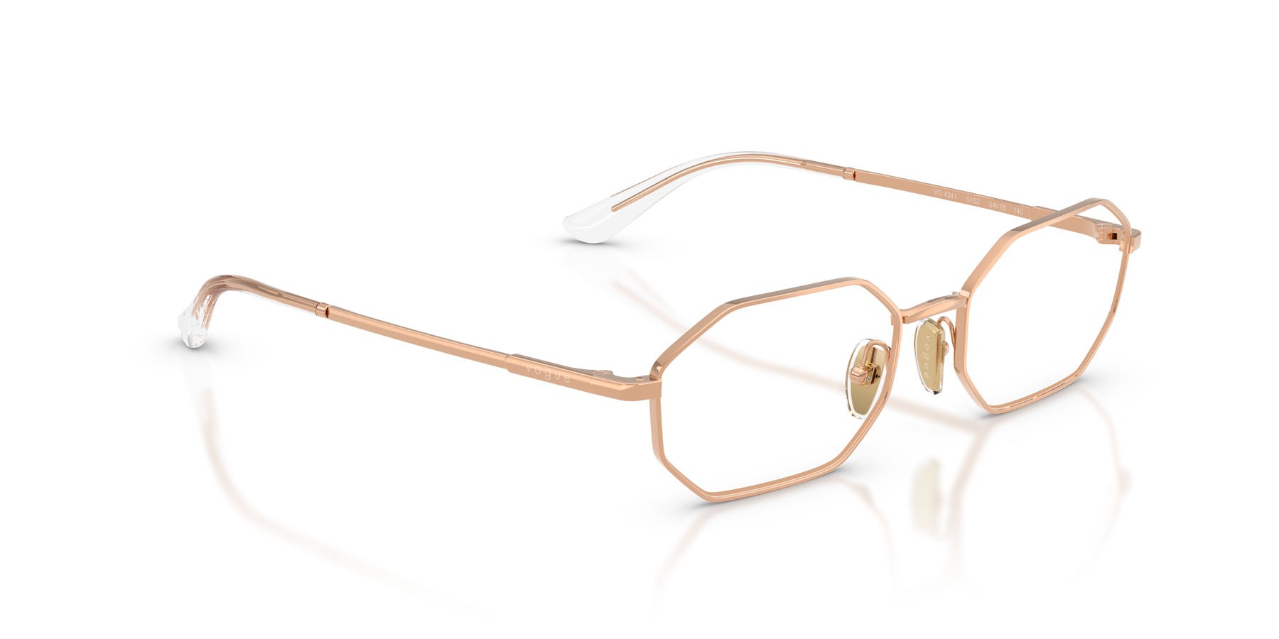 Occhiali da vista Vogue VO 4341 (5152) colore oro rose forma irregolare lenti lente demo
