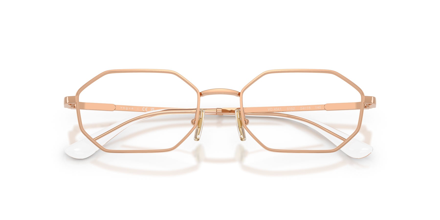 Occhiali da vista Vogue VO 4341 (5152) colore oro rose forma irregolare lenti lente demo