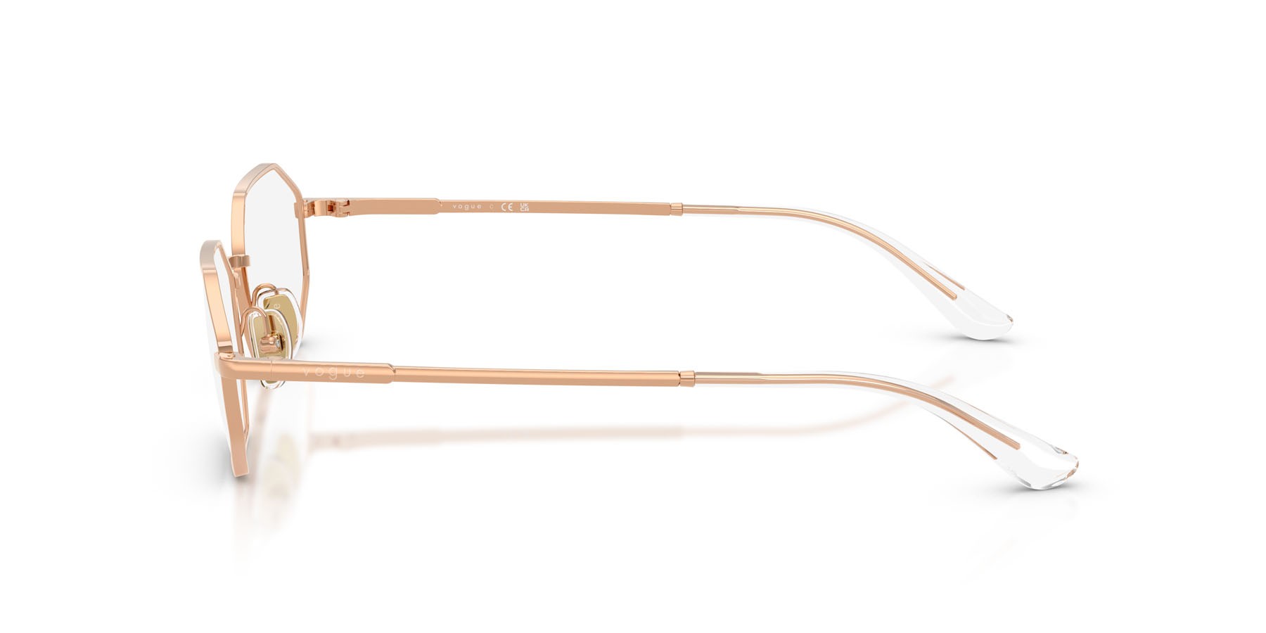 Occhiali da vista Vogue VO 4341 (5152) colore oro rose forma irregolare lenti lente demo