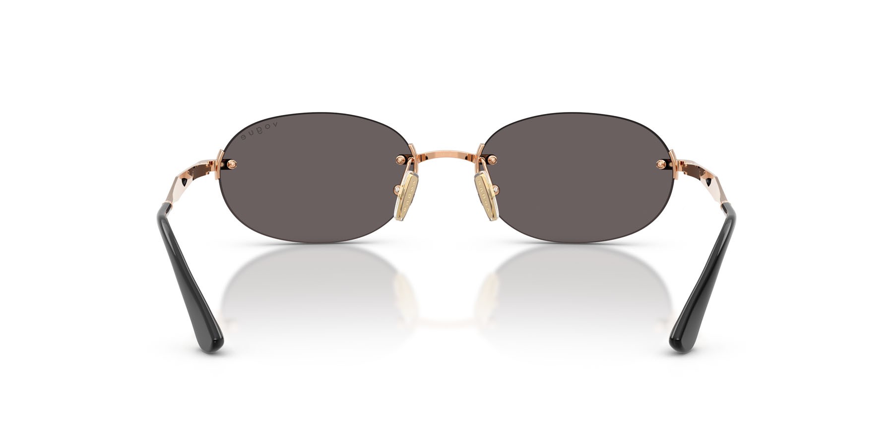 Occhiali da sole Vogue VO 4342S (515287) colore oro rose forma ovale lenti nero/grigio fumo