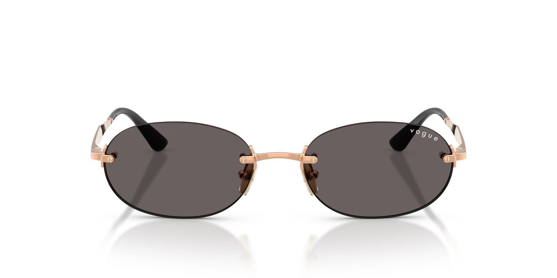 Occhiali da sole Vogue VO 4342S (515287) colore oro rose forma ovale lenti nero/grigio fumo