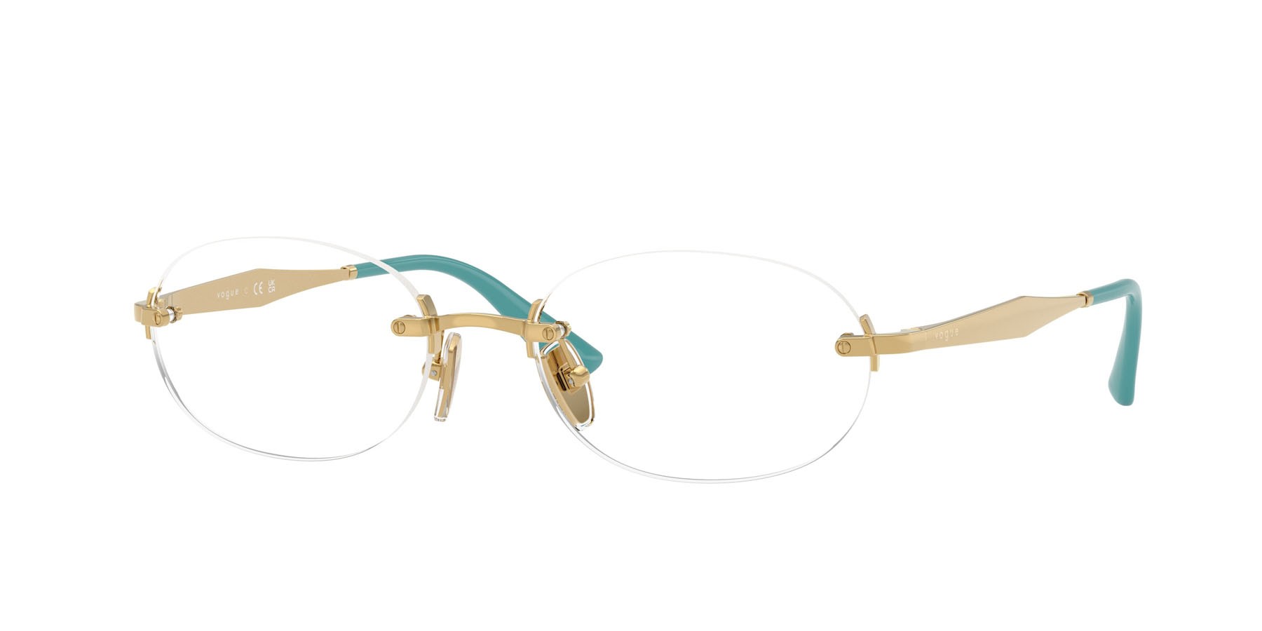 Occhiali da vista Vogue VO 4343 (280) colore oro forma ovale lenti lente demo