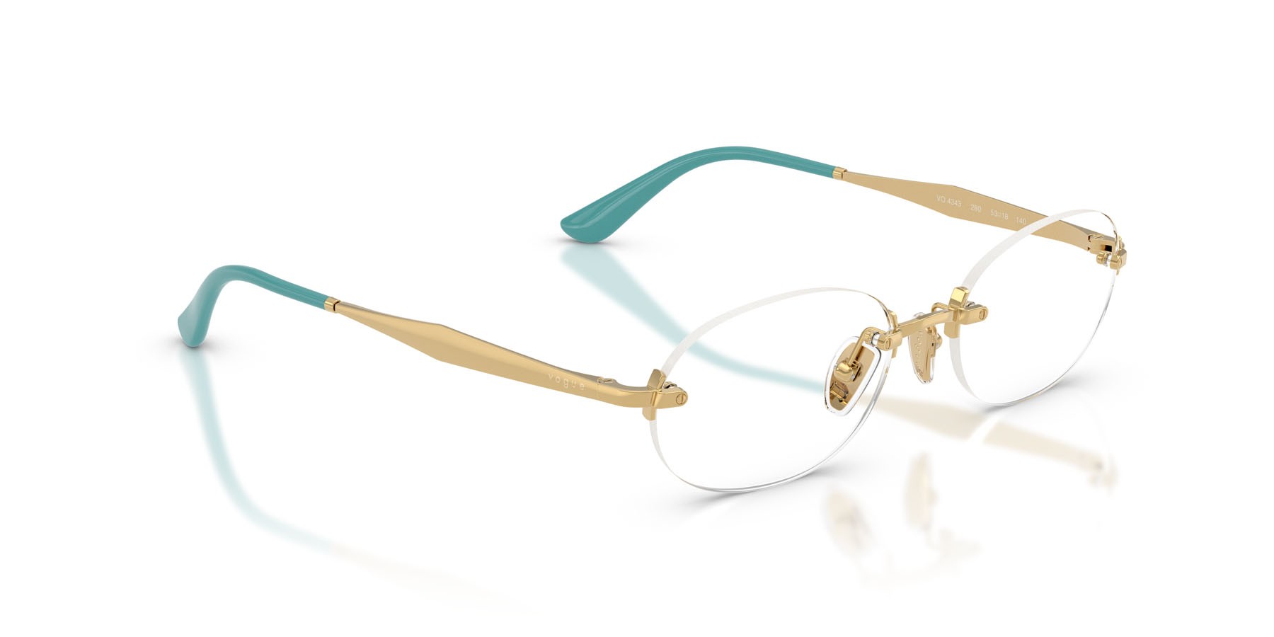 Occhiali da vista Vogue VO 4343 (280) colore oro forma ovale lenti lente demo