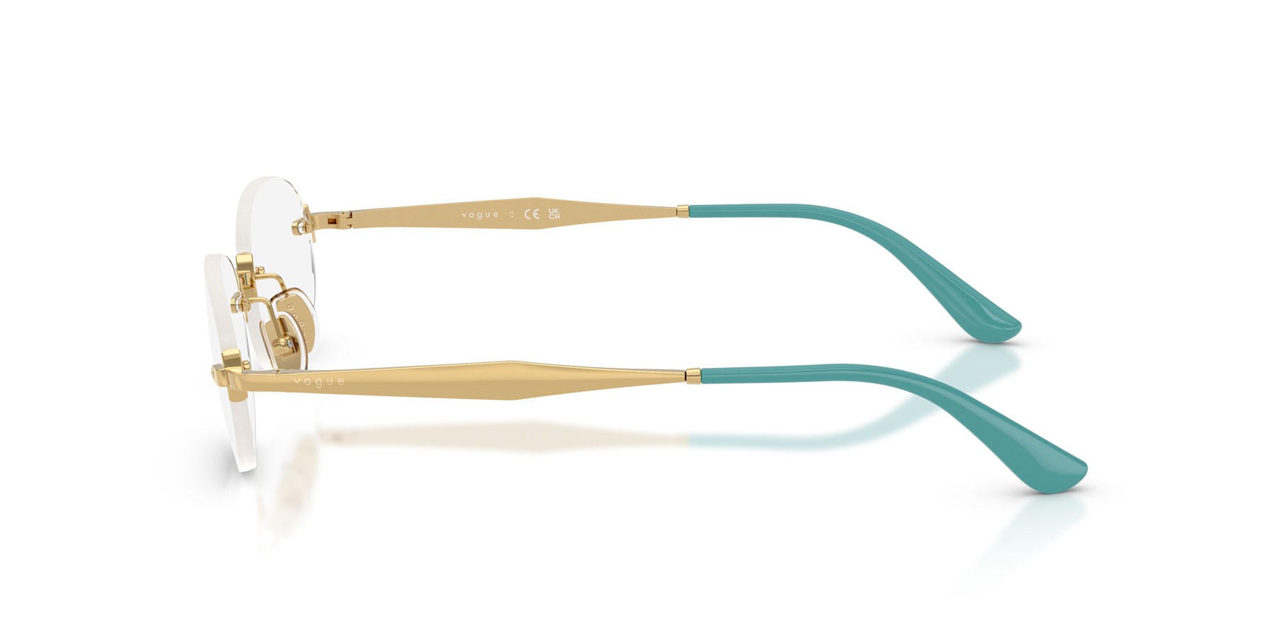Occhiali da vista Vogue VO 4343 (280) colore oro forma ovale lenti lente demo