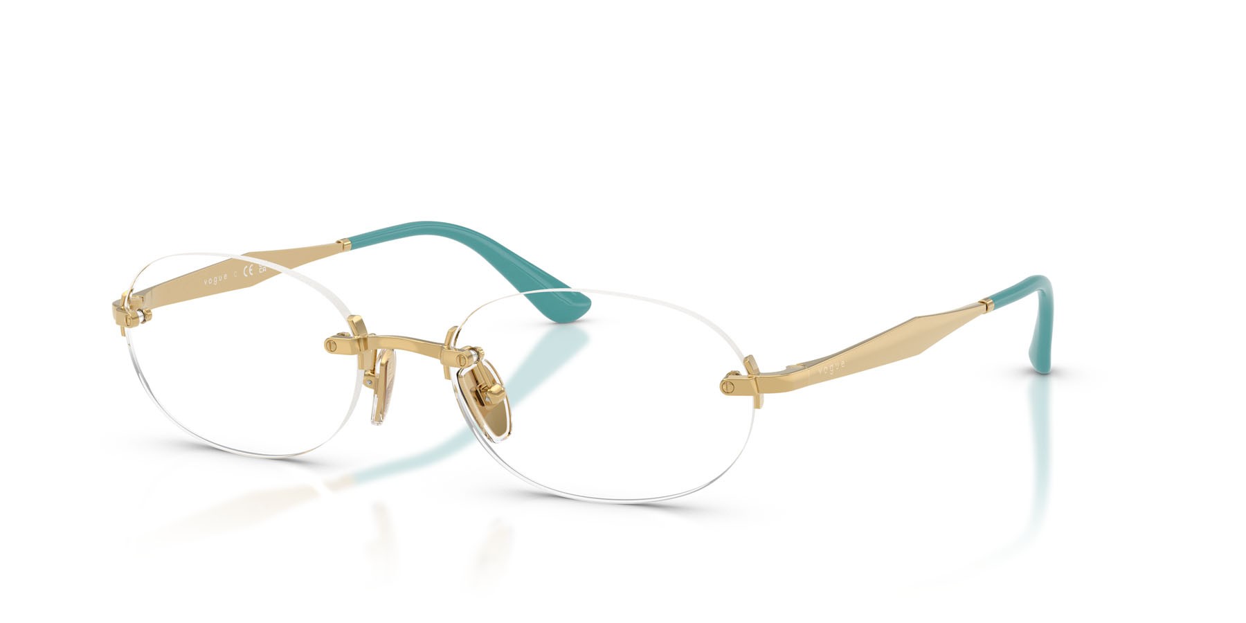 Occhiali da vista Vogue VO 4343 (280) colore oro forma ovale lenti lente demo