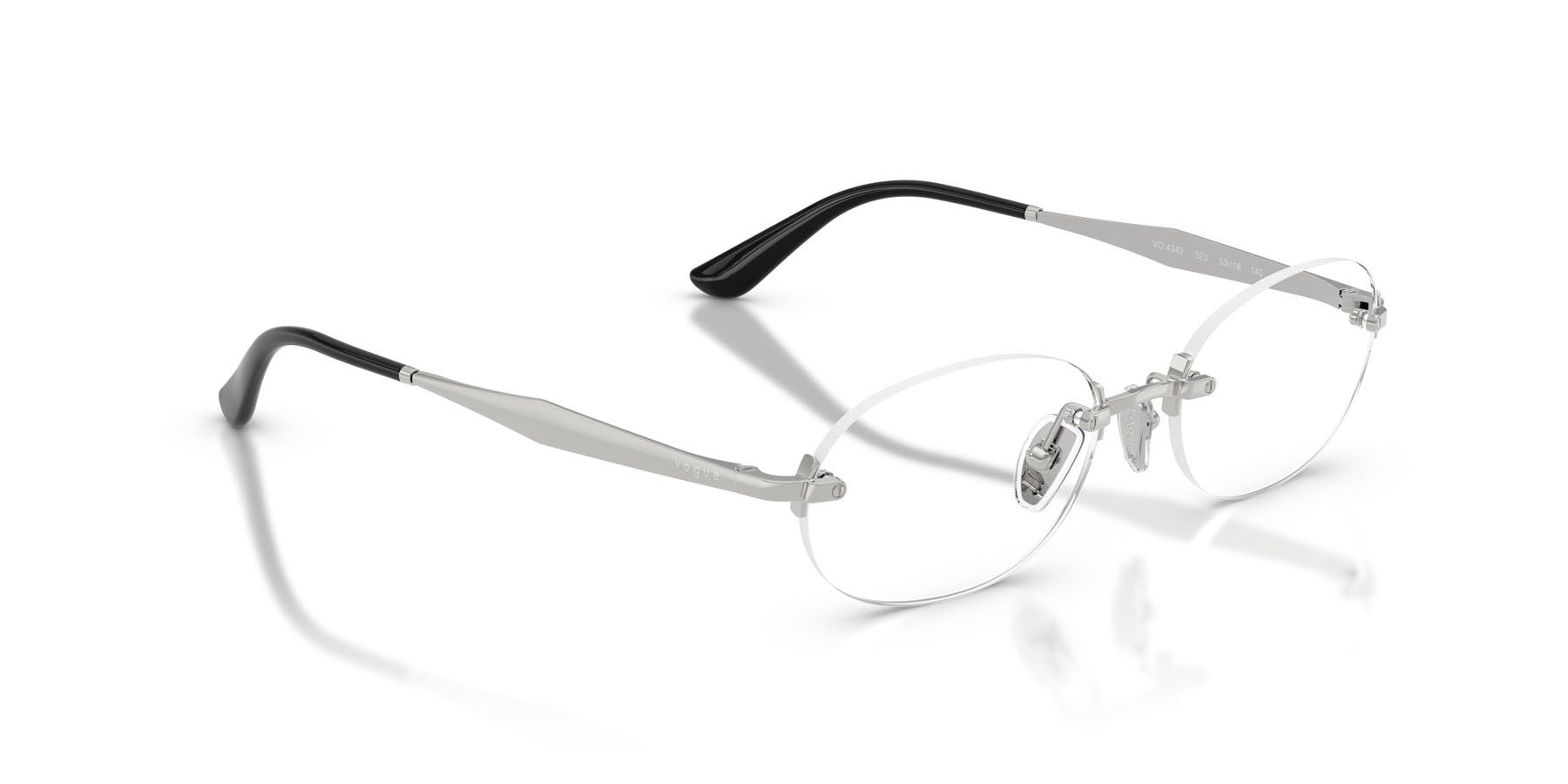 Eyeglasses Vogue VO 4343 (323) color argento shape oval lenses lente demo