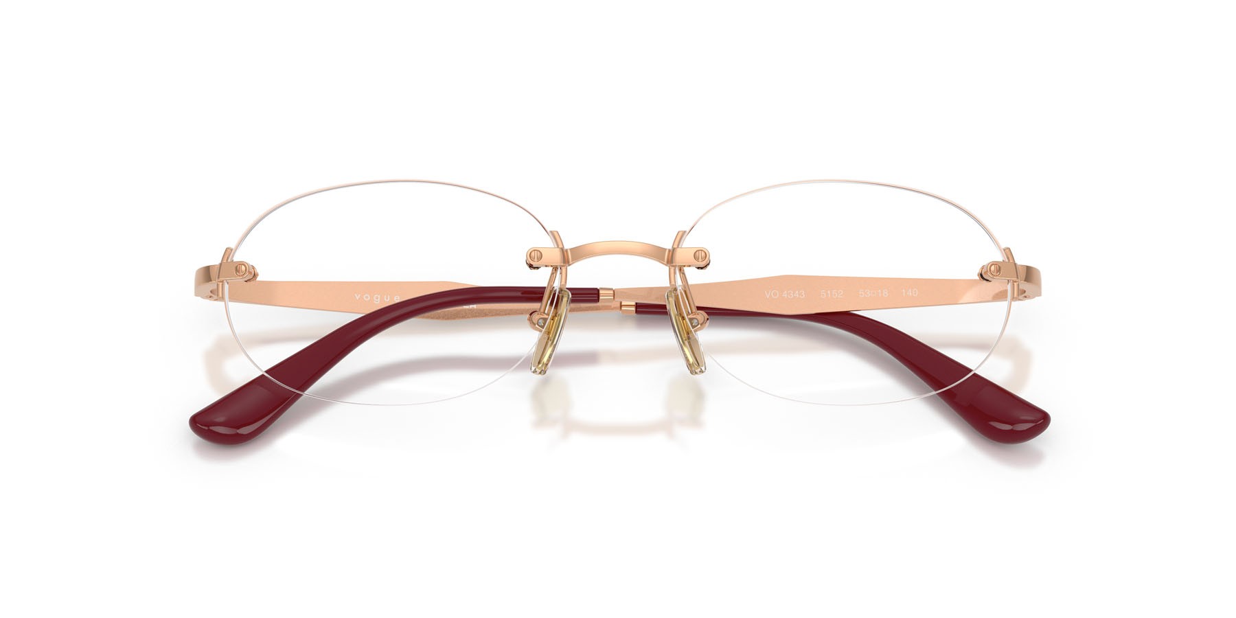 Occhiali da vista Vogue VO 4343 (5152) colore oro rose forma ovale lenti lente demo