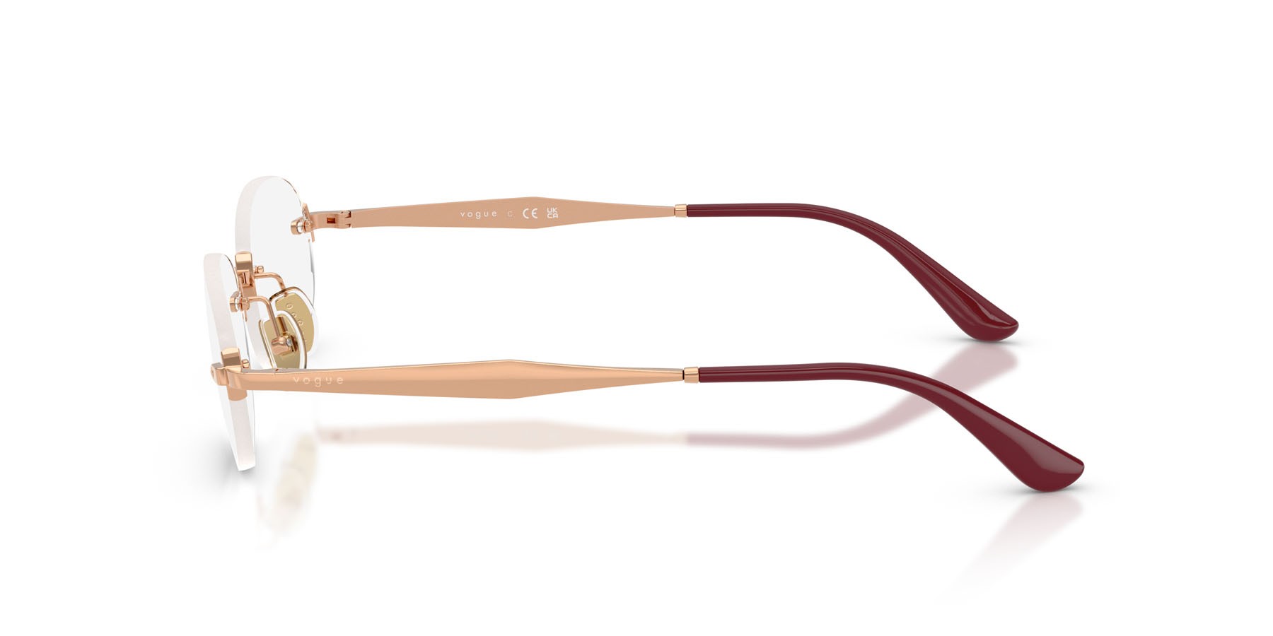 Occhiali da vista Vogue VO 4343 (5152) colore oro rose forma ovale lenti lente demo