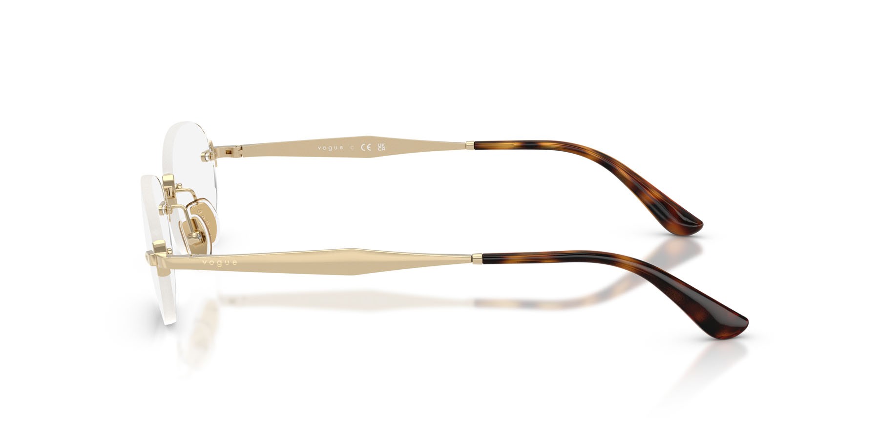 Eyeglasses Vogue VO 4343 (848) color oro pallido shape oval lenses lente demo