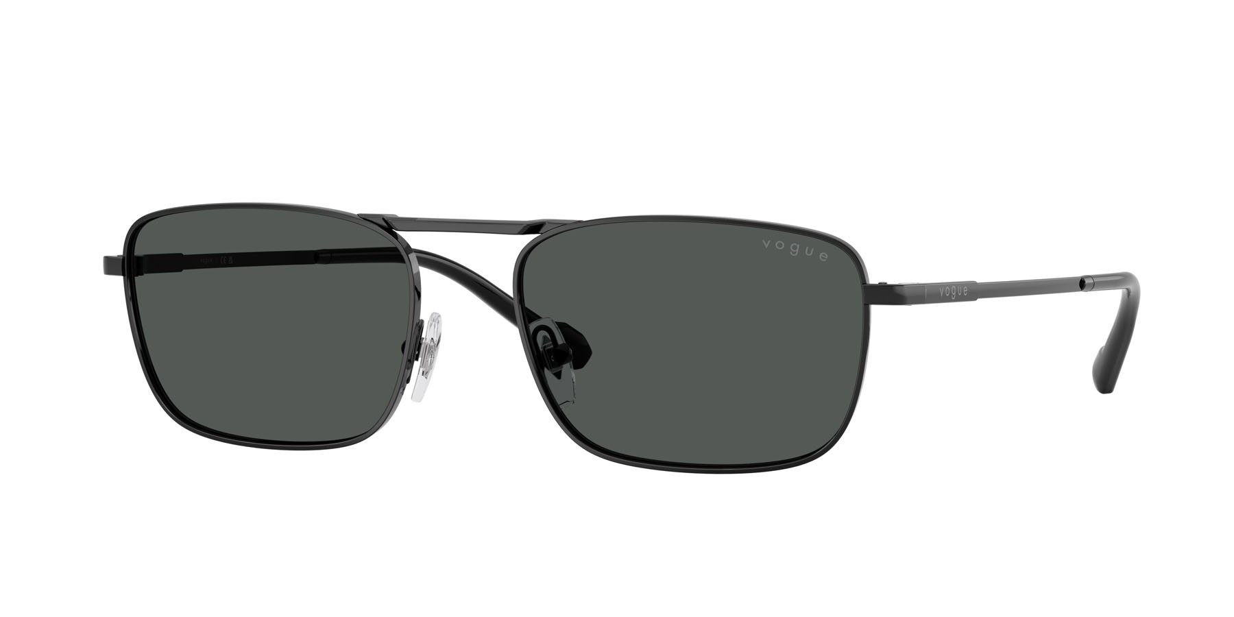 Occhiali da sole Vogue VO 4346S (352/87) colore nero forma quadrato lenti grigio scuro